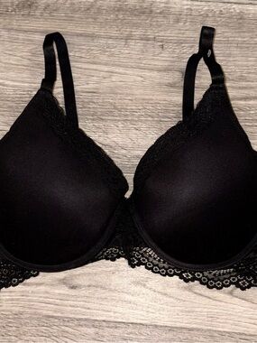 Black Lace Trim T-Shirt Bra - Women Intimates & Sleepwear